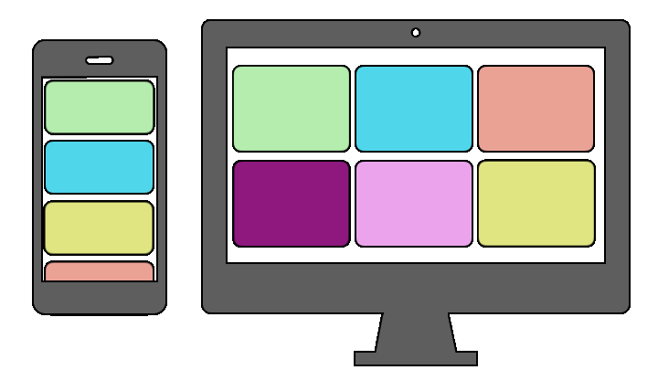 Same ranked list rendered on mobile (top 3 visible) vs desktop (all visible), illustrating device-dependent position bias